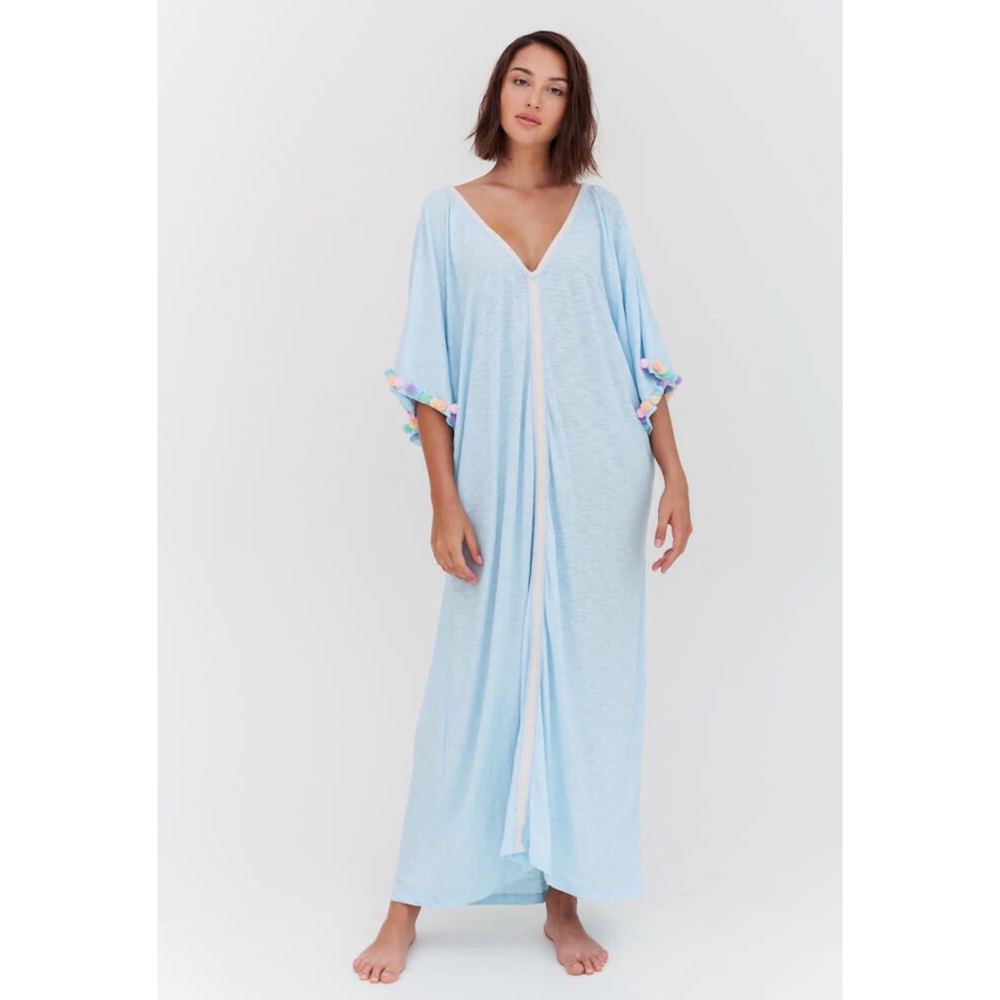 NWT Stephanie Gottlieb X Pitusa Exclusive Rainbow Porn Pom Kaftan